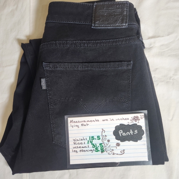 Levi's Premium Women's High Rise Jeans - Black 32X32 - Picture 11 of 12